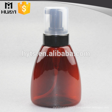 plastic brown colour 300ml PET bottle with foam pump